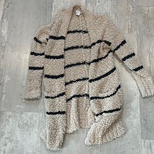 Tan and Black Stripe Cardigan